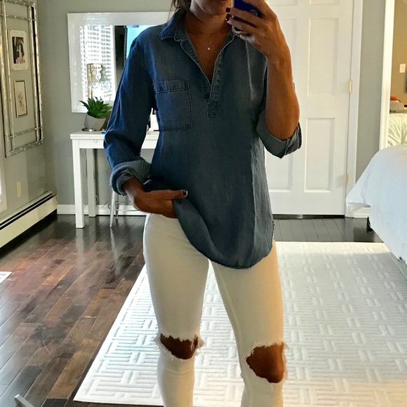 cloth & stone Tops - Cloth & Stone light weight like denim tunic small